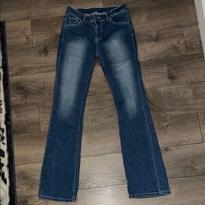 SHEIN Dark Blue Flare Jeans